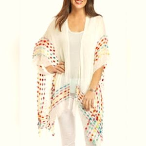 Pom Pom Rainbow Topper from Accessory Street is perfect for just a lite coverup